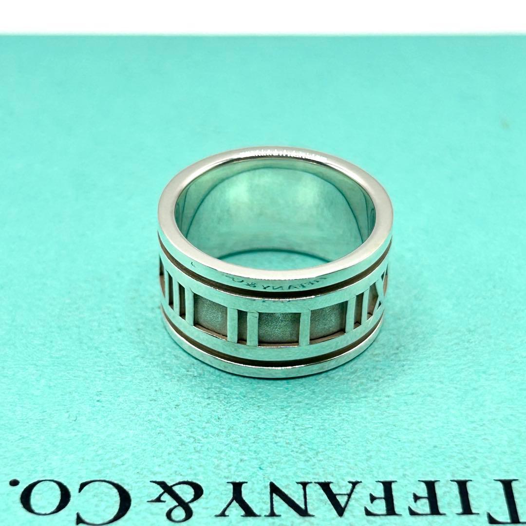 美品　ティファニー　アトラス　リング　ワイド　約18号　シルバー　925