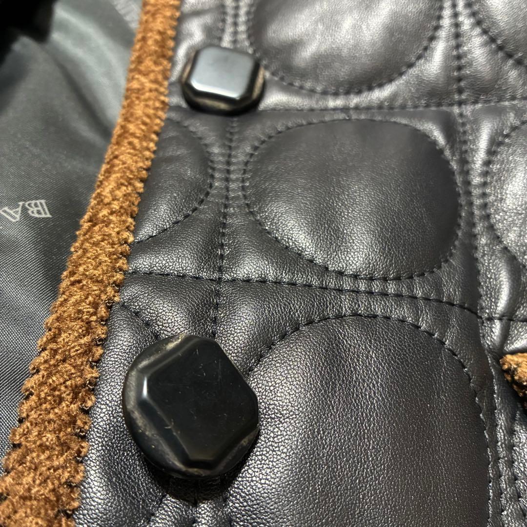 美品✨BALMAN ラムレザー キルティングジャケット ヴィンテージ 黒 L相当