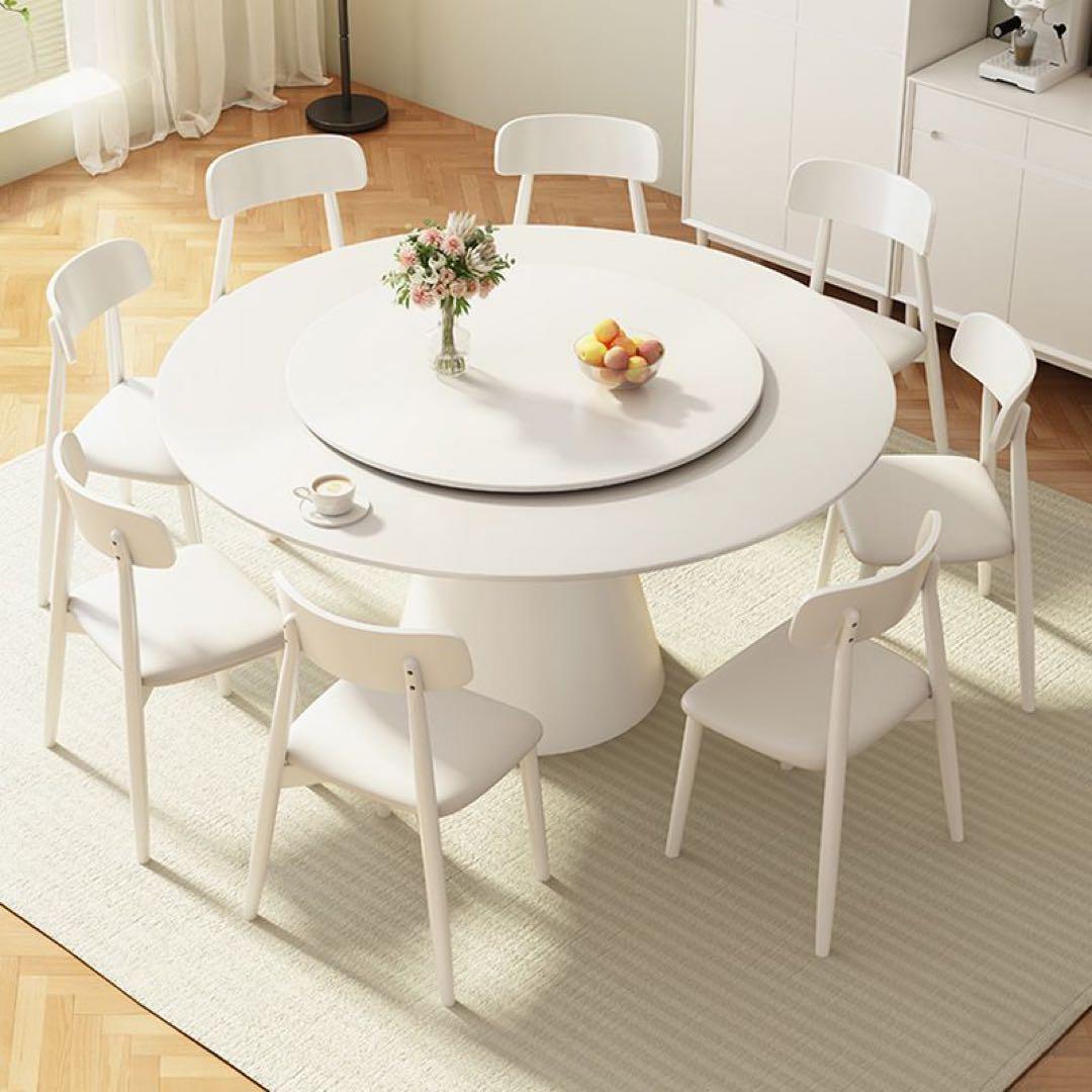 ダイニングセットテーブル＋120cm＋チェア4脚&ターンテーブル