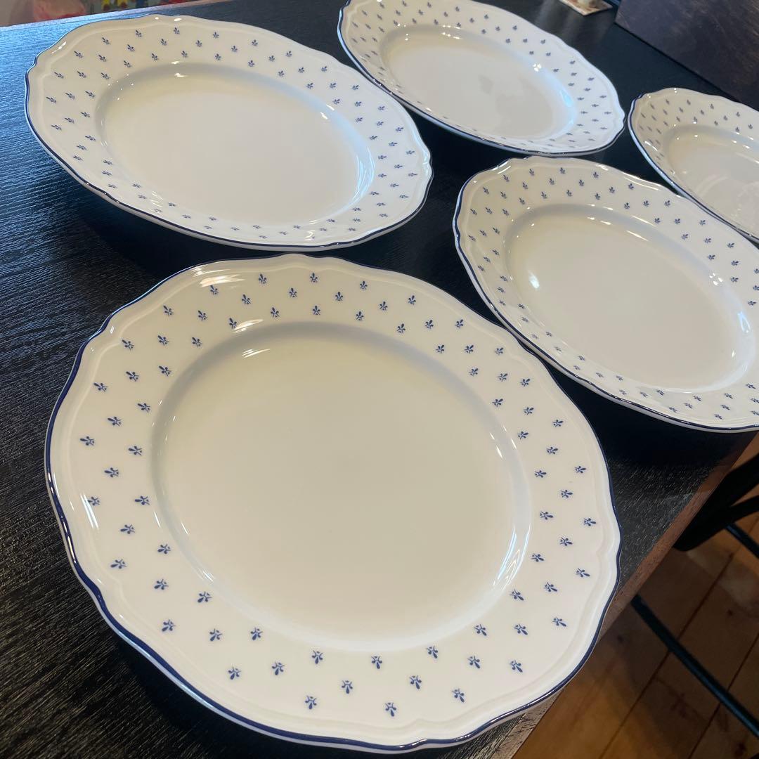 リチャードジノリ　ロイヤルブルー26cmプレート5枚