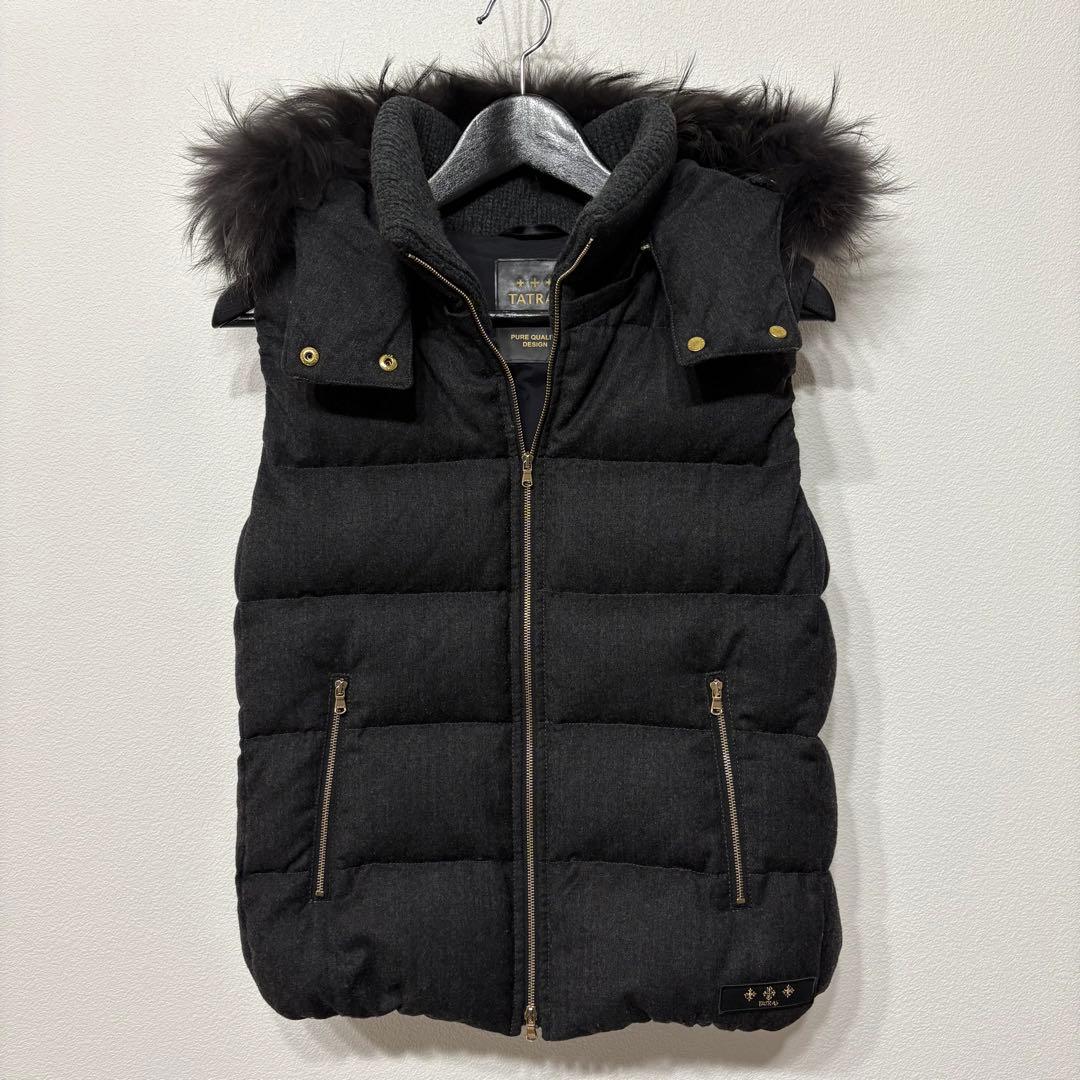 定番✨TATRAS ダウンベスト LUSERA フード ファー 03 グレー