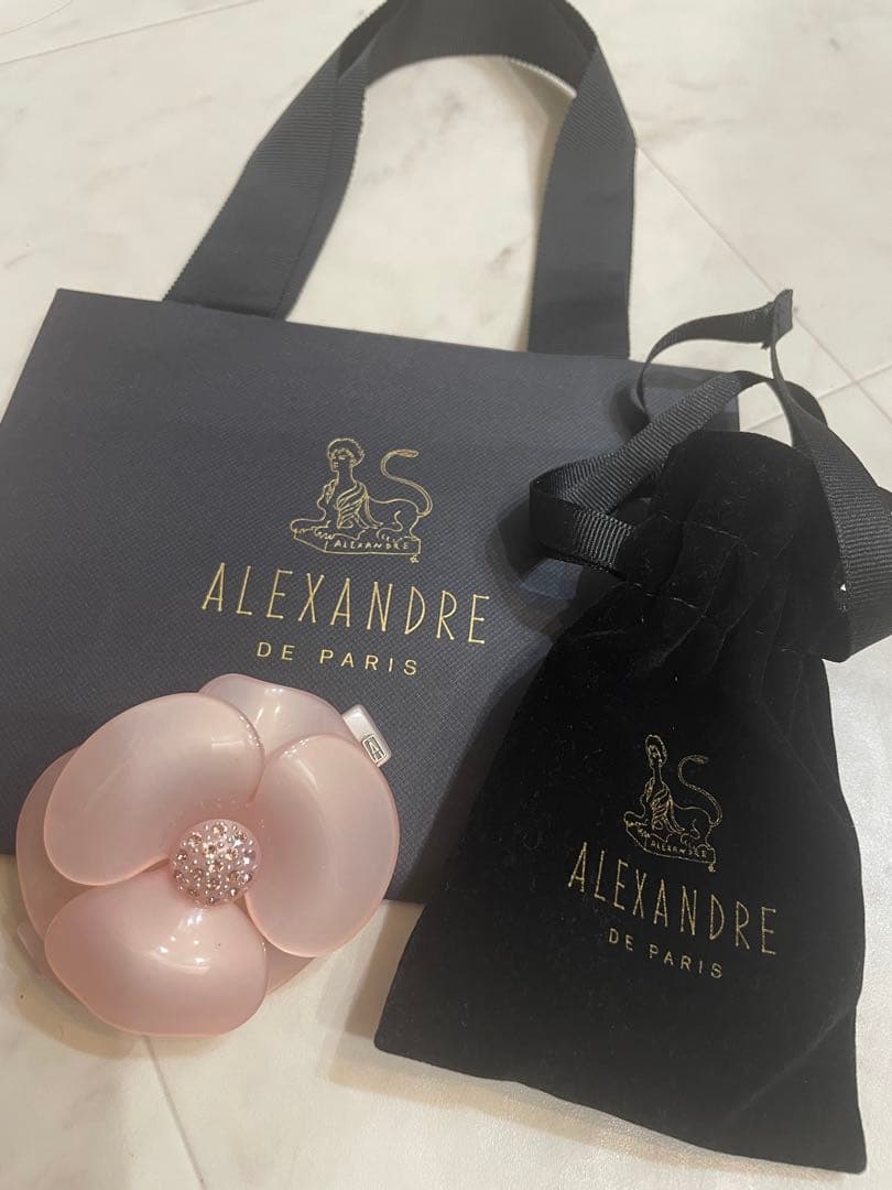 現在発売なし　ALEXANDRE DE PARIS ピンク ヘアピン 付属品付き
