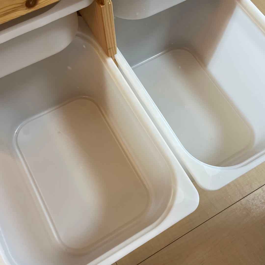 IKEA トロファスト　TROFAST 収納箱4箱　仕切板1枚付き