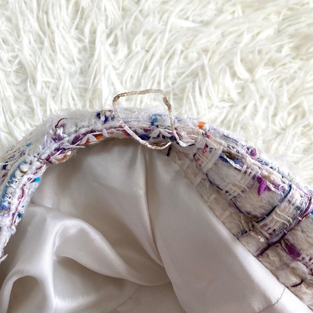 DAMA collection ミックスツイードダウンベスト　マリアケント　LL