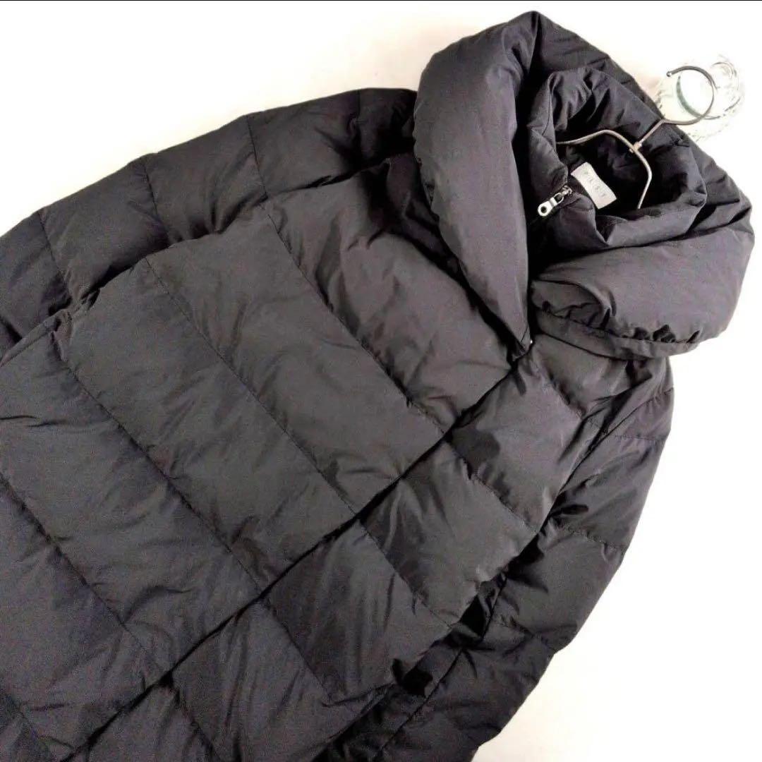PLST ダウンジャケット 2way XXL ロング ダウンコート 黒Black