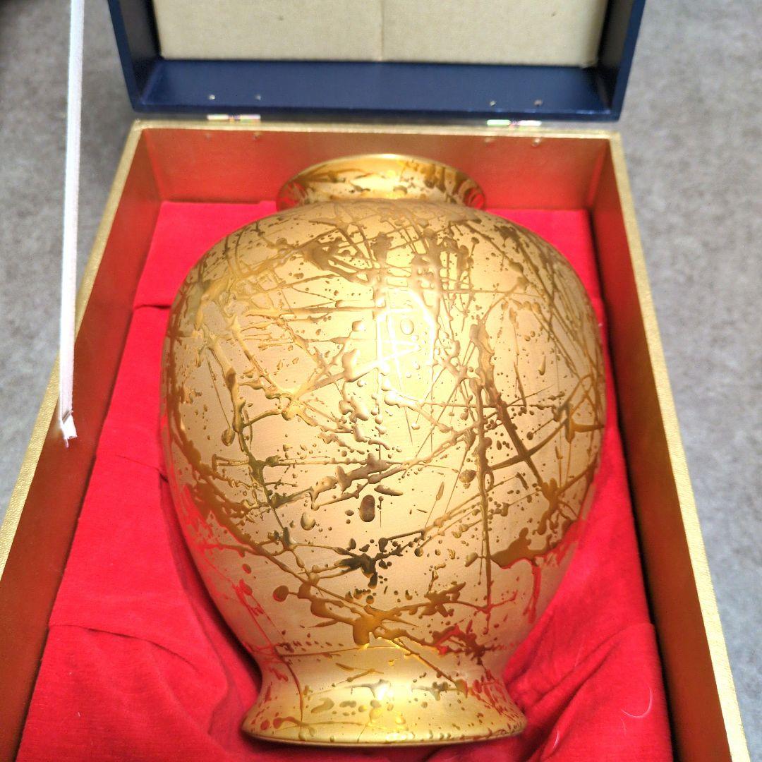 NARUMI ナルミ ボーンチャイナ 総金彩花瓶 花器 フラワーベース