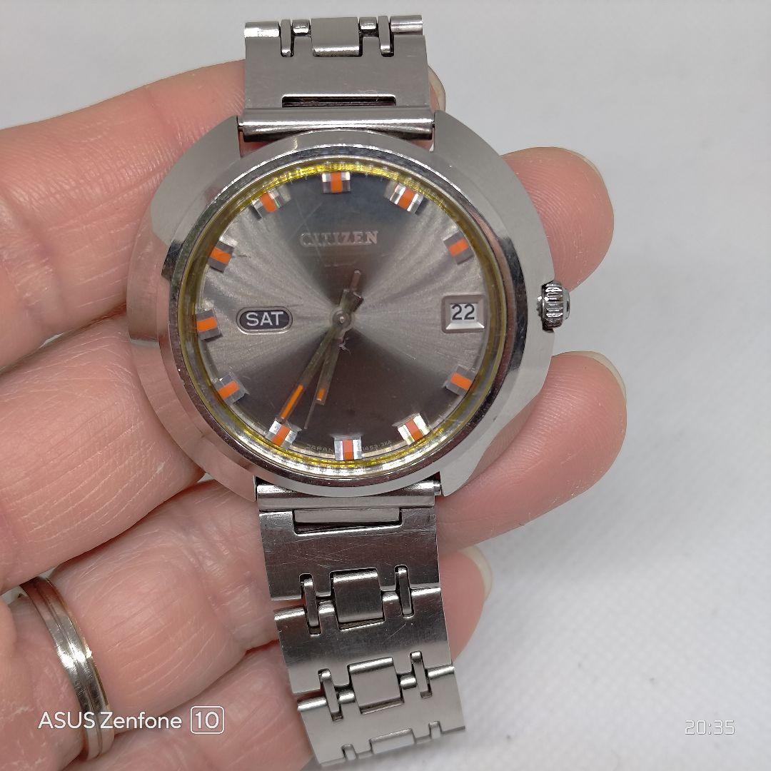 CITIZEN 自動巻き デイデイト 稼働 レトロ腕時計 メンズ