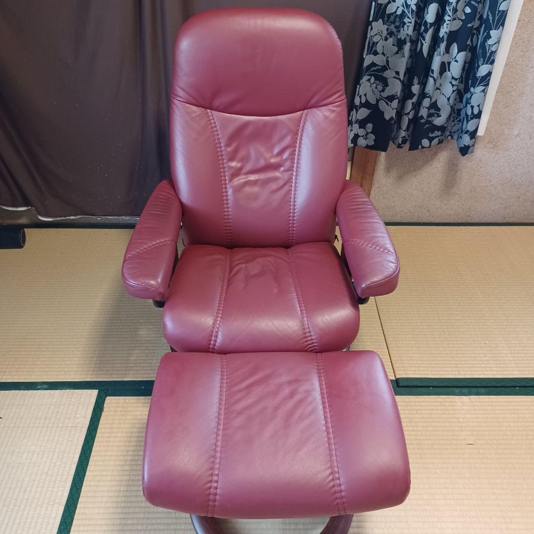 エコーネス ストレスレスチェア  本革リクライニングソファ