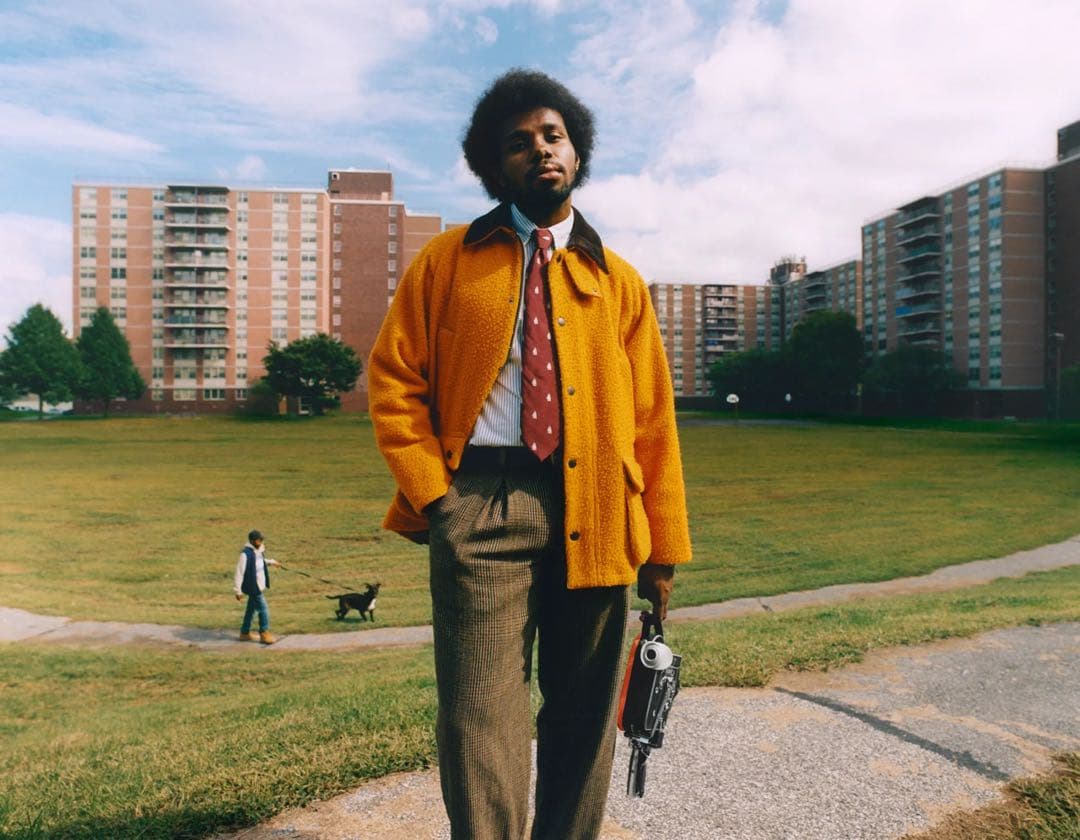 ジャケット・アウター Noah Barbour 60/40 Bedale Jacket Orange