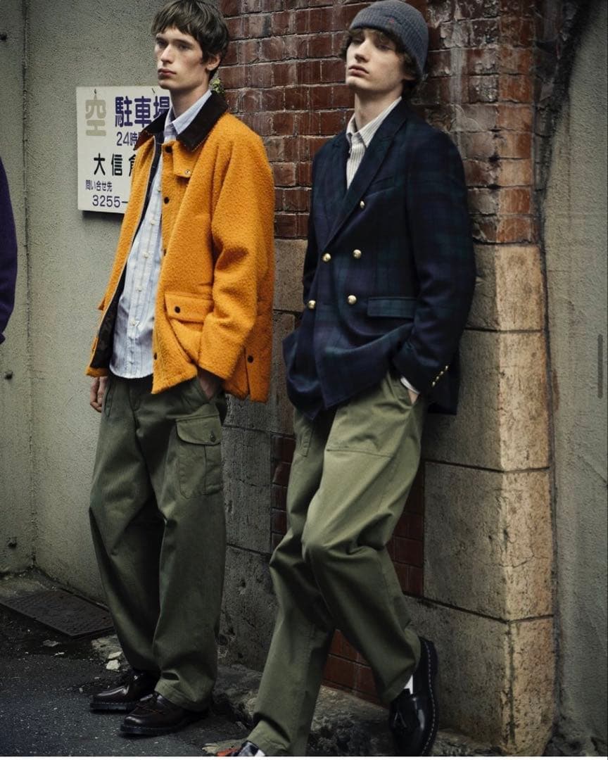 ジャケット・アウター Noah Barbour 60/40 Bedale Jacket Orange