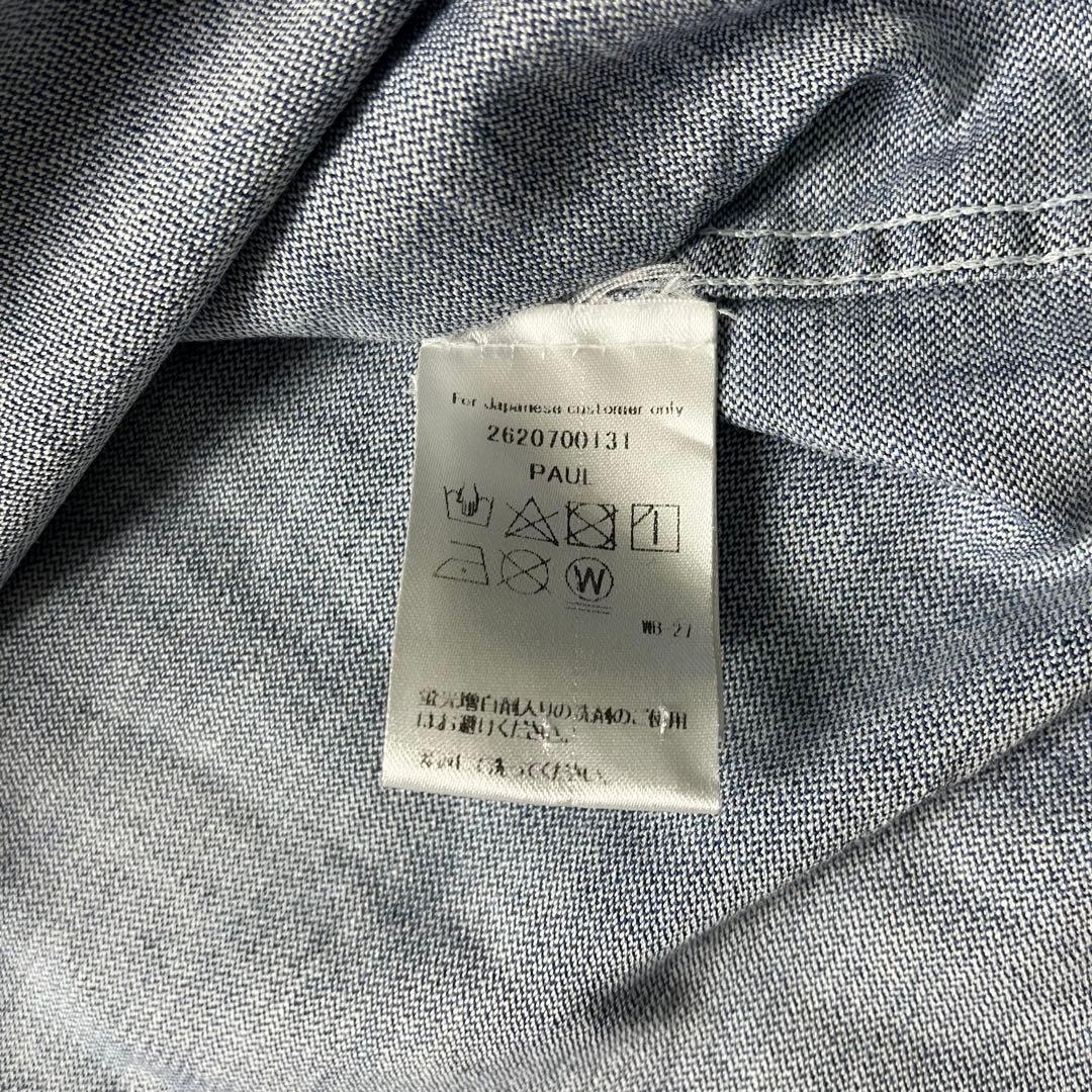 スーフランクアンドアイリーン　PAUL ダメージ加工　デニムシャツ　S