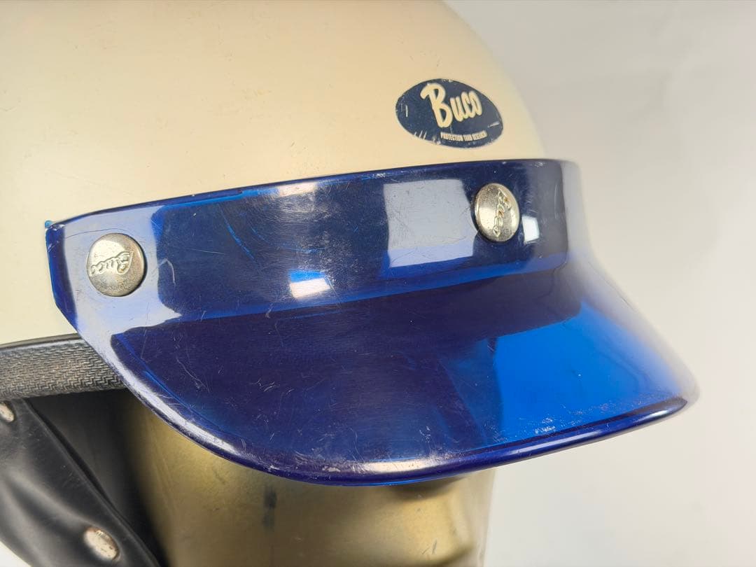 Buco オリジナルバイザー　クリアブルー　ブコ　ハーフ　ビンテージヘルメット