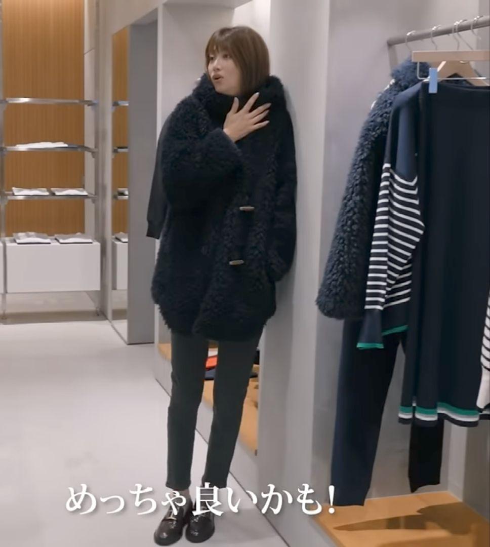 three dots スリードッツ　エコペルファーモンスターダッフルコート　ボア