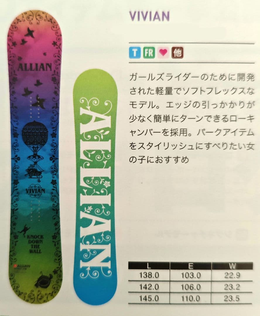 ALLIAN VIVIAN 142＋HEAD FXスノーボードビンディングセット