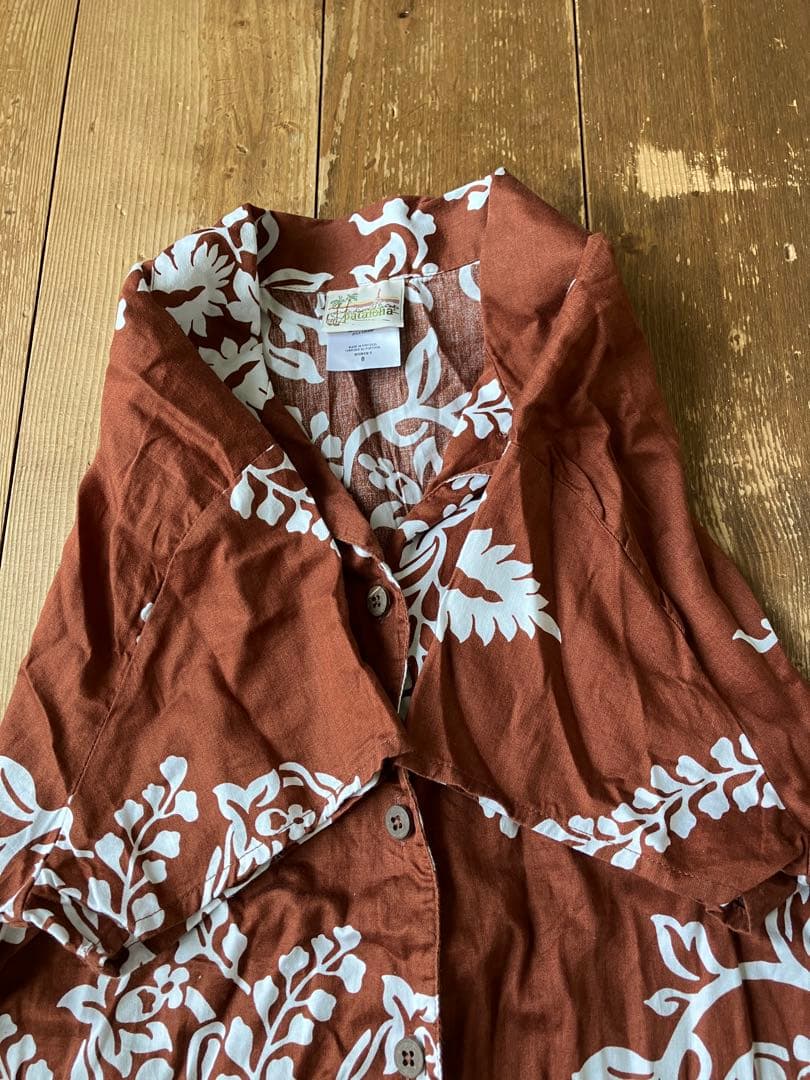 pataloha patagonia アロハシャツ 茶 WOMEN 8 00s