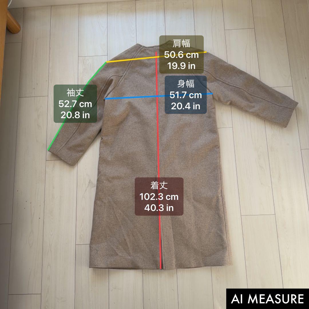 美品✨ジャーナルスタンダード　スーパー140ビーバーノーカラーコート リバー