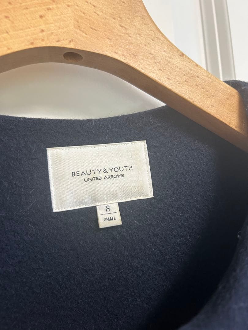 BEAUTY&YOUTH UNITED ARROWSアルパカ混合ノーカラーコート