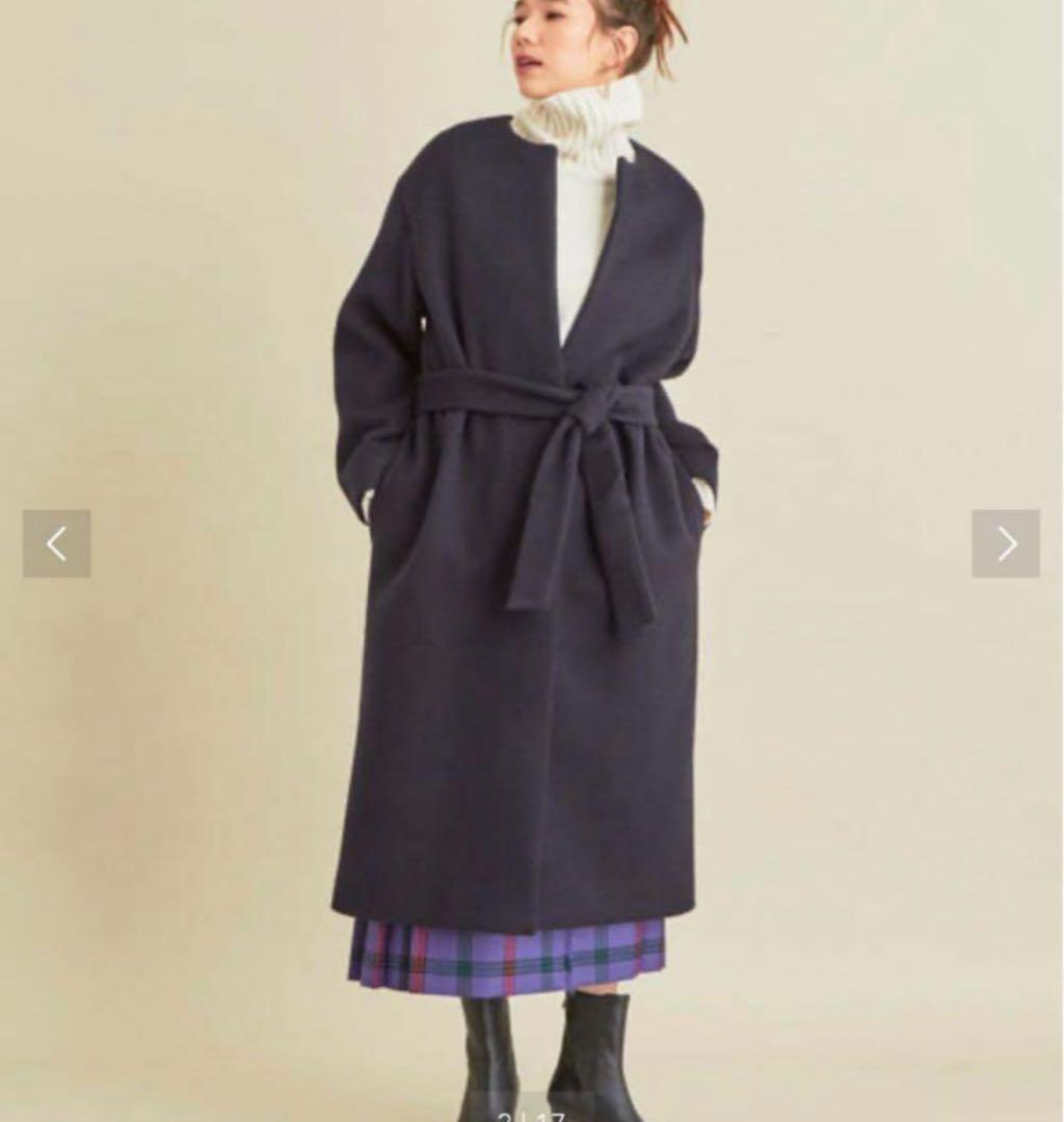 BEAUTY&YOUTH UNITED ARROWSアルパカ混合ノーカラーコート