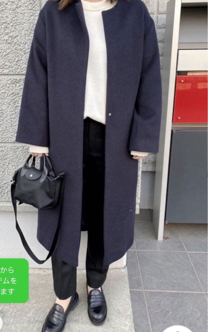 BEAUTY&YOUTH UNITED ARROWSアルパカ混合ノーカラーコート