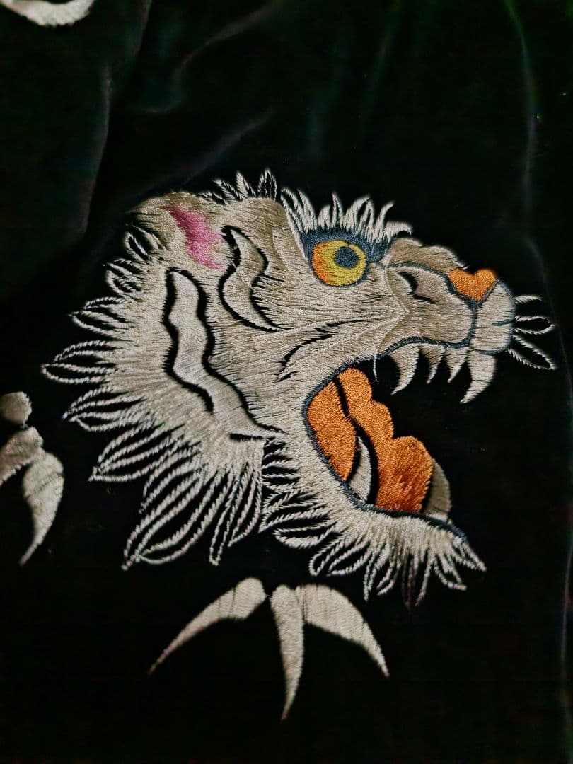 TAILOR トウヨウ 日本限定 スカジャン 虎龍ワシ地図 別珍 サテン