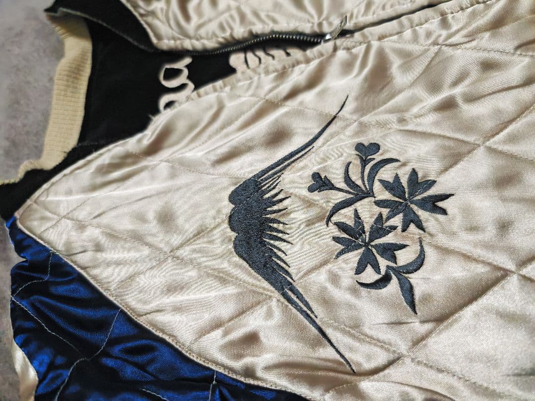 TAILOR トウヨウ 日本限定 スカジャン 虎龍ワシ地図 別珍 サテン