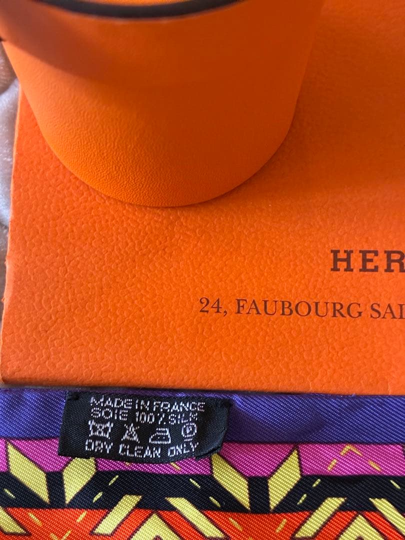HERMES ツイリー　紫silk