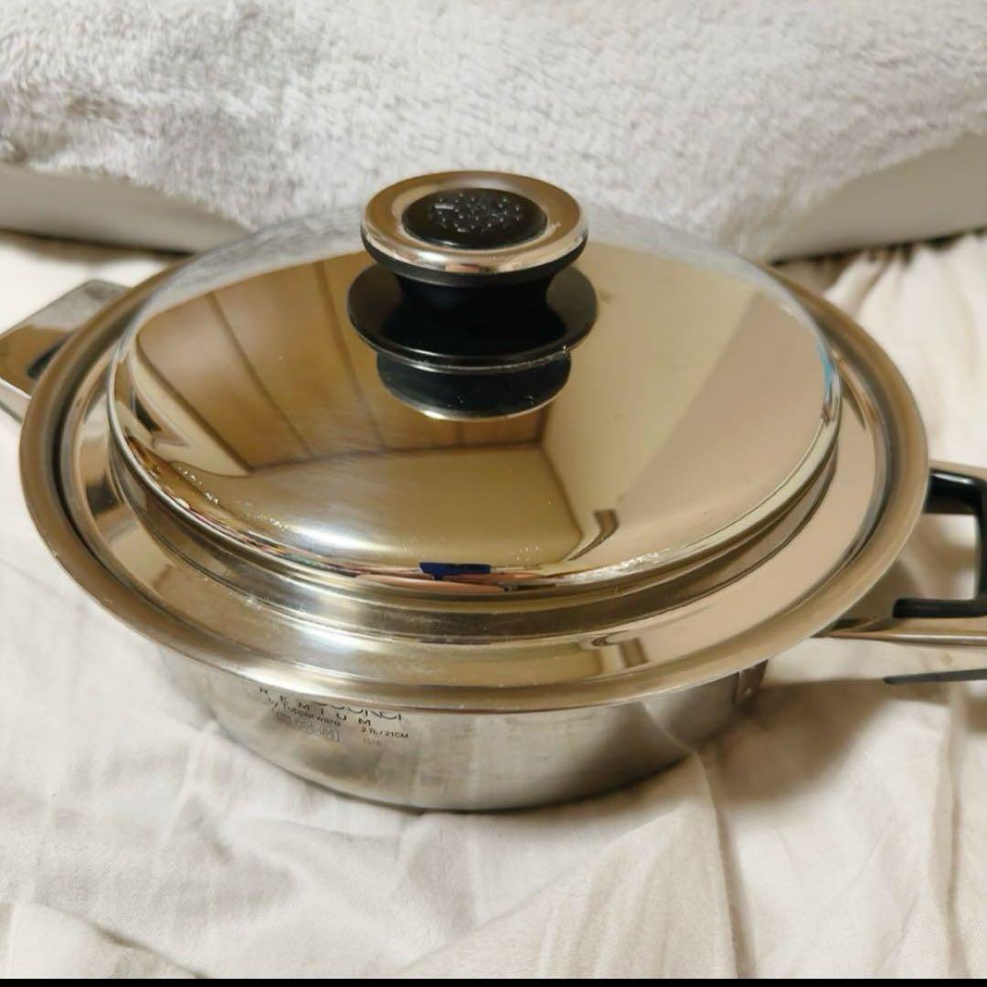 【美品】タッパーウェア レインボークッカープレミアム22cm両手鍋