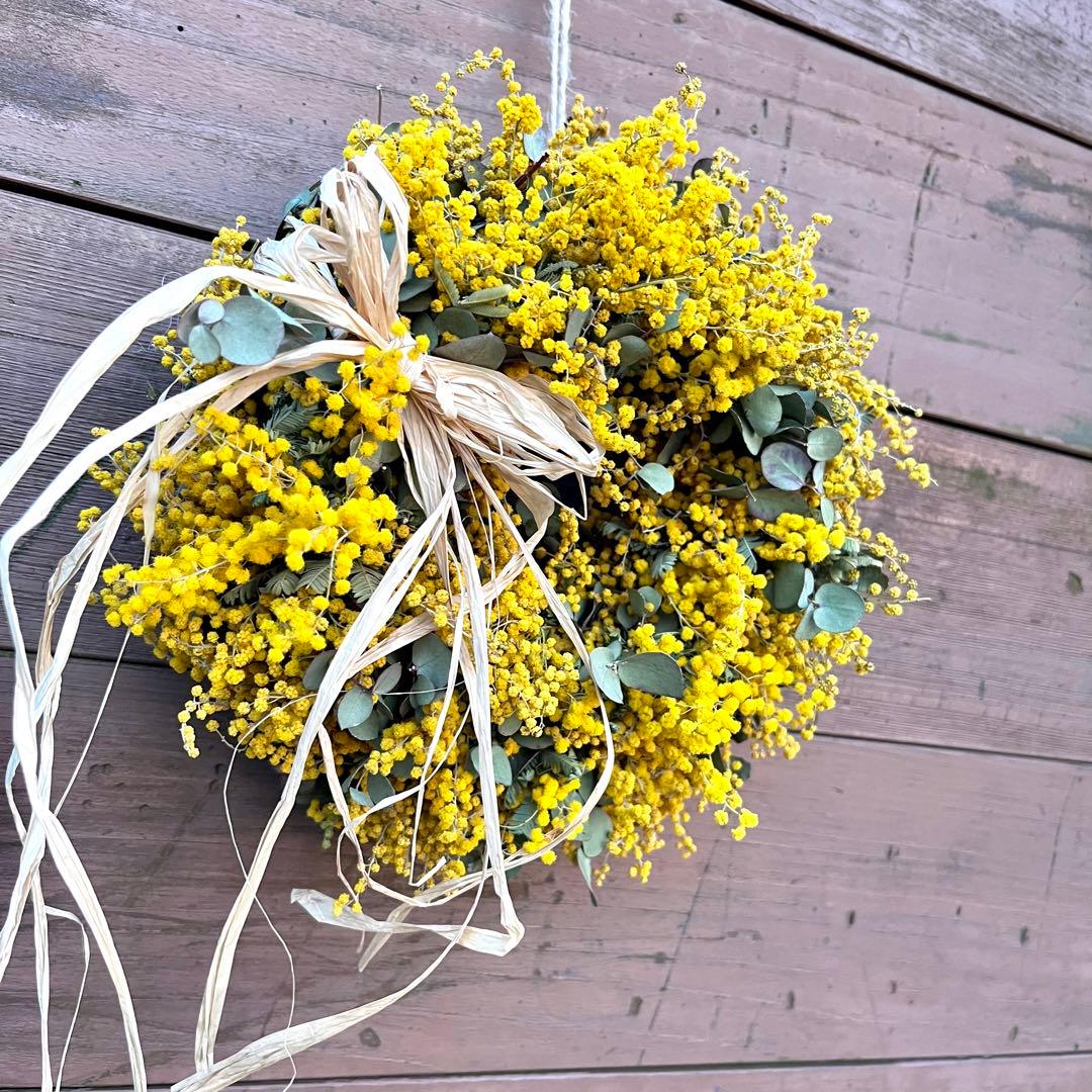 ミモザリース　ミモザユーカリリース　ミモザ　ユーカリ