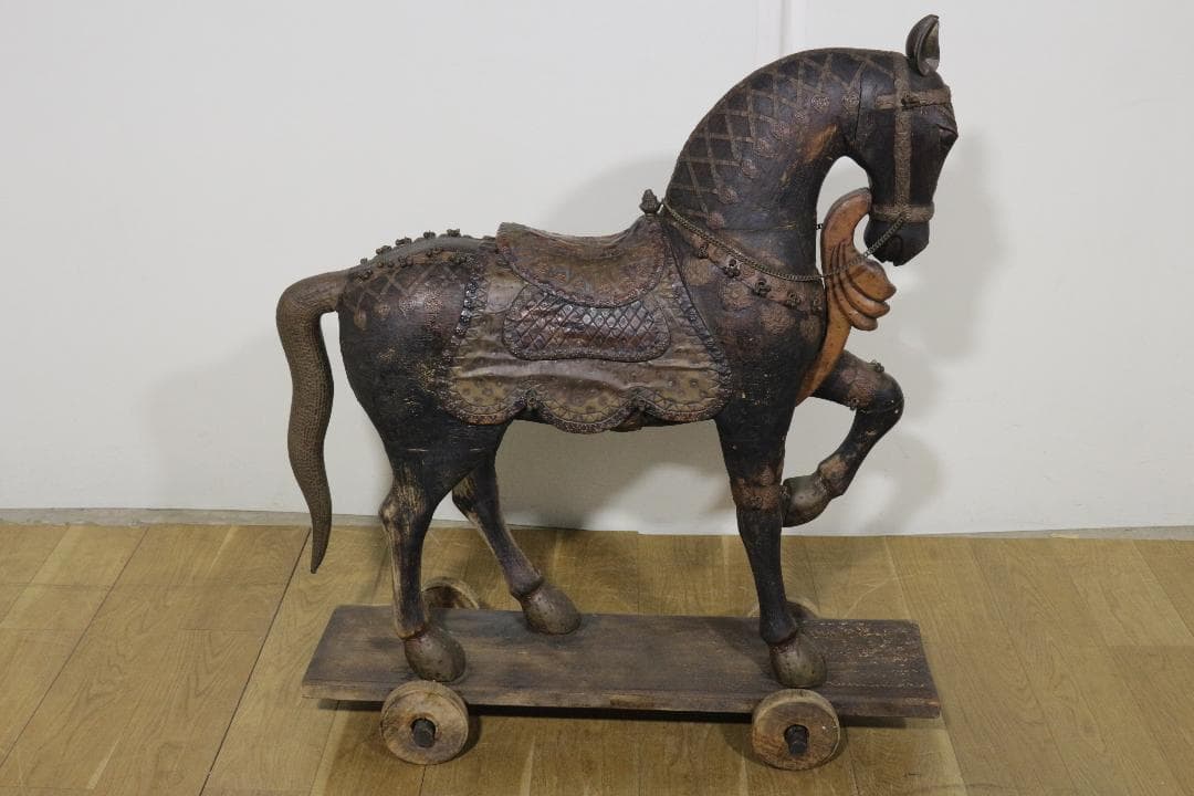 馬の彫刻★木製★アンティーク★