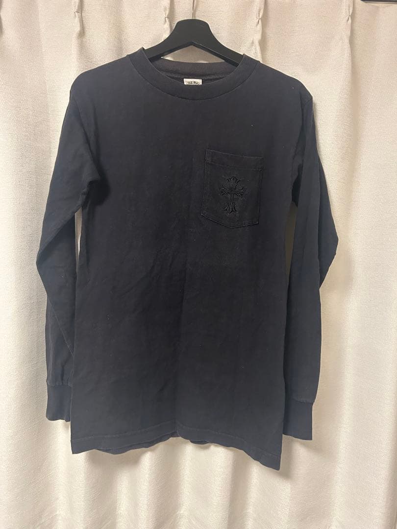 クロムハーツ　ロゴ刺繍長袖Tシャツ　90s アメリカ製　レア　希少