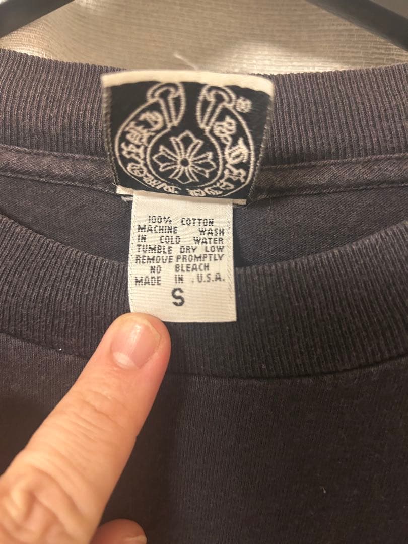 クロムハーツ　ロゴ刺繍長袖Tシャツ　90s アメリカ製　レア　希少