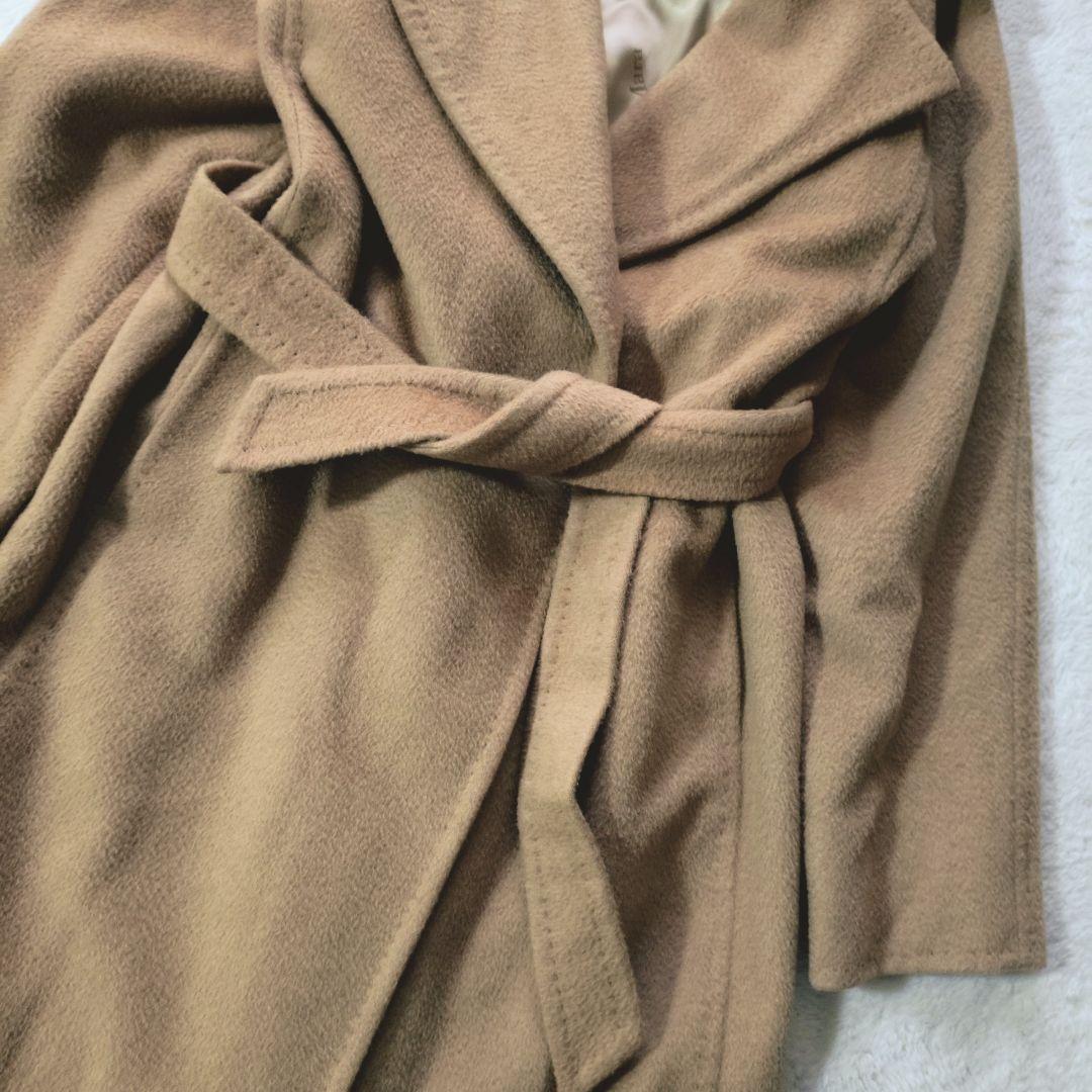 美品MaxMaraマニュエラ ロングコート白タグキャメルカシミヤ100 XS