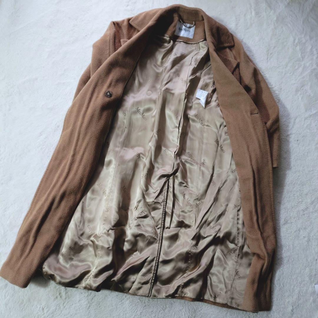 美品MaxMaraマニュエラ ロングコート白タグキャメルカシミヤ100 XS