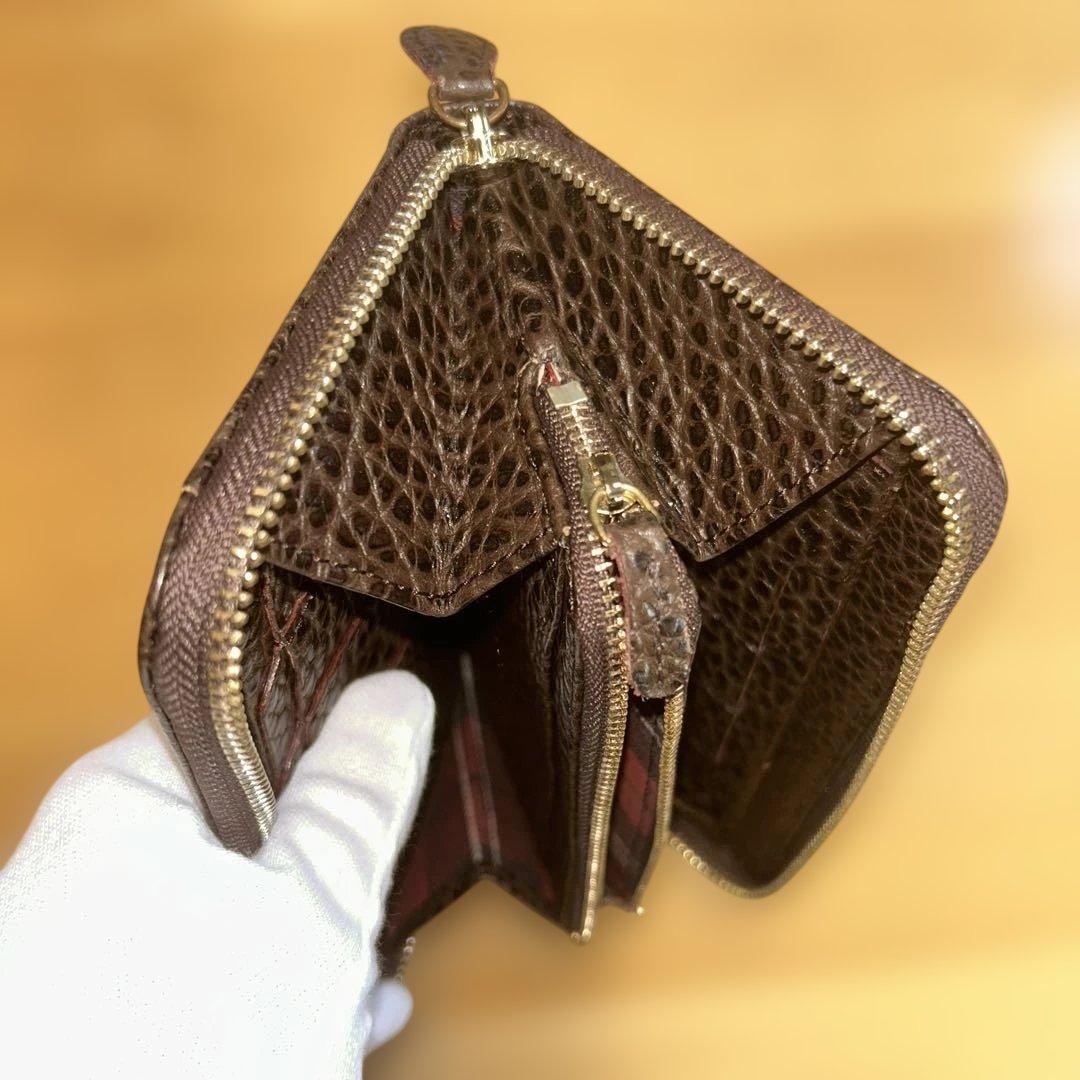 【美品】ガンゾ製ファスナー付き二つ折り財布　激レア