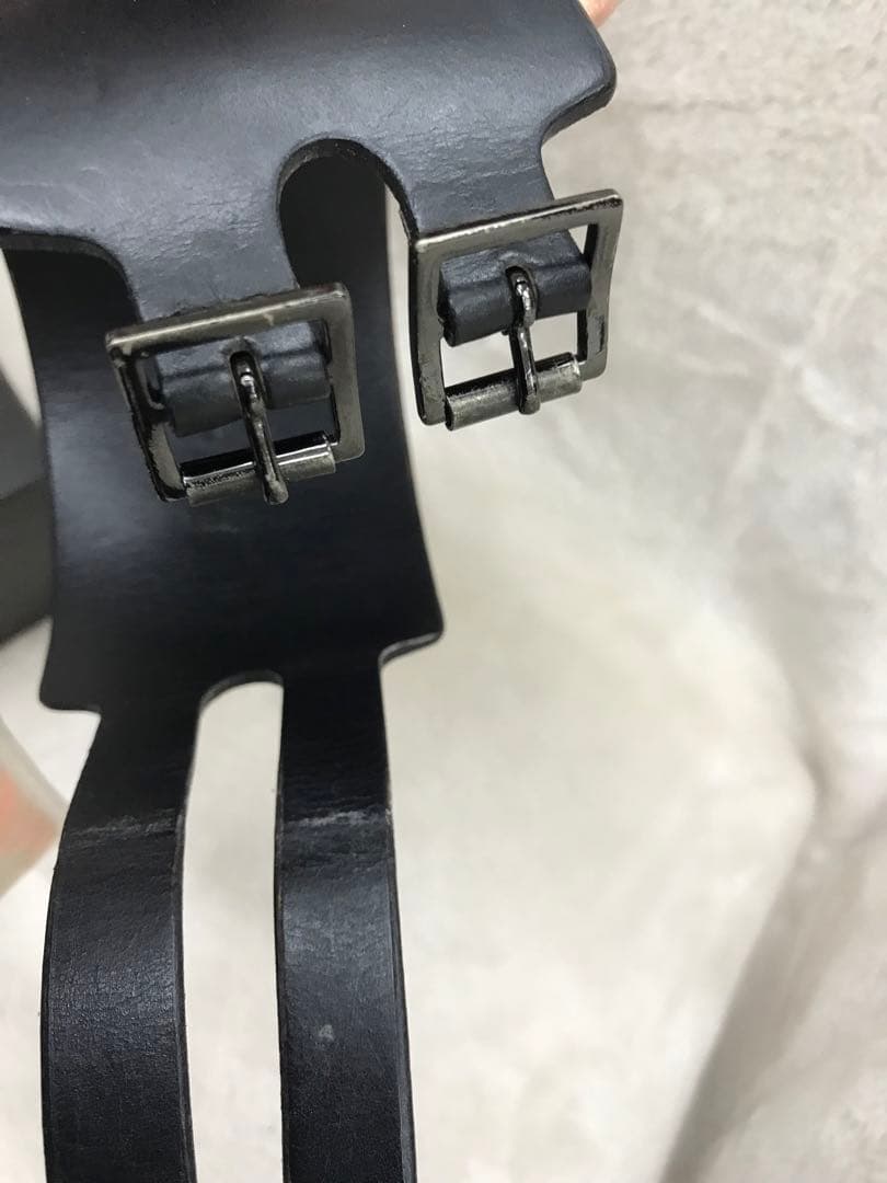 稀少ジャムホームメイドアンドレディメイド革バングルブレスレット黒リストバンドレア