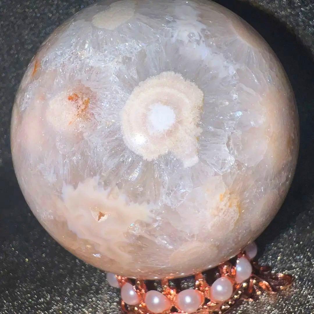 ⑯桜瑪瑙⭐️花瑪瑙⭐️フラワーアゲート⭐️水晶⭐️スフィア⭐️天然石⭐️丸玉⭐️恋愛⭐️瑪瑙