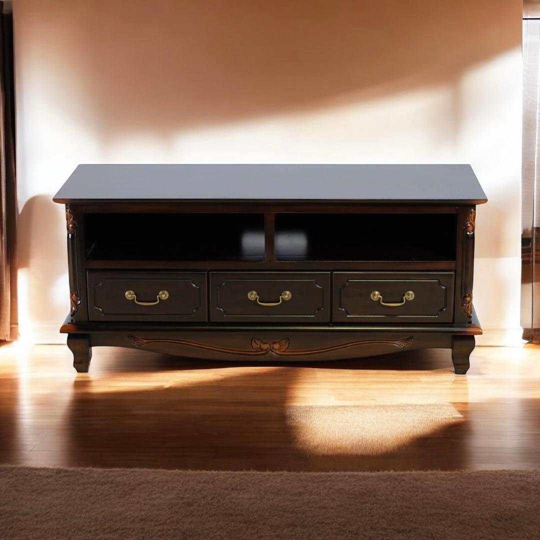 F 新品 アンティーク調 テレビボード テレビ台 ブラウン ラック TV AV