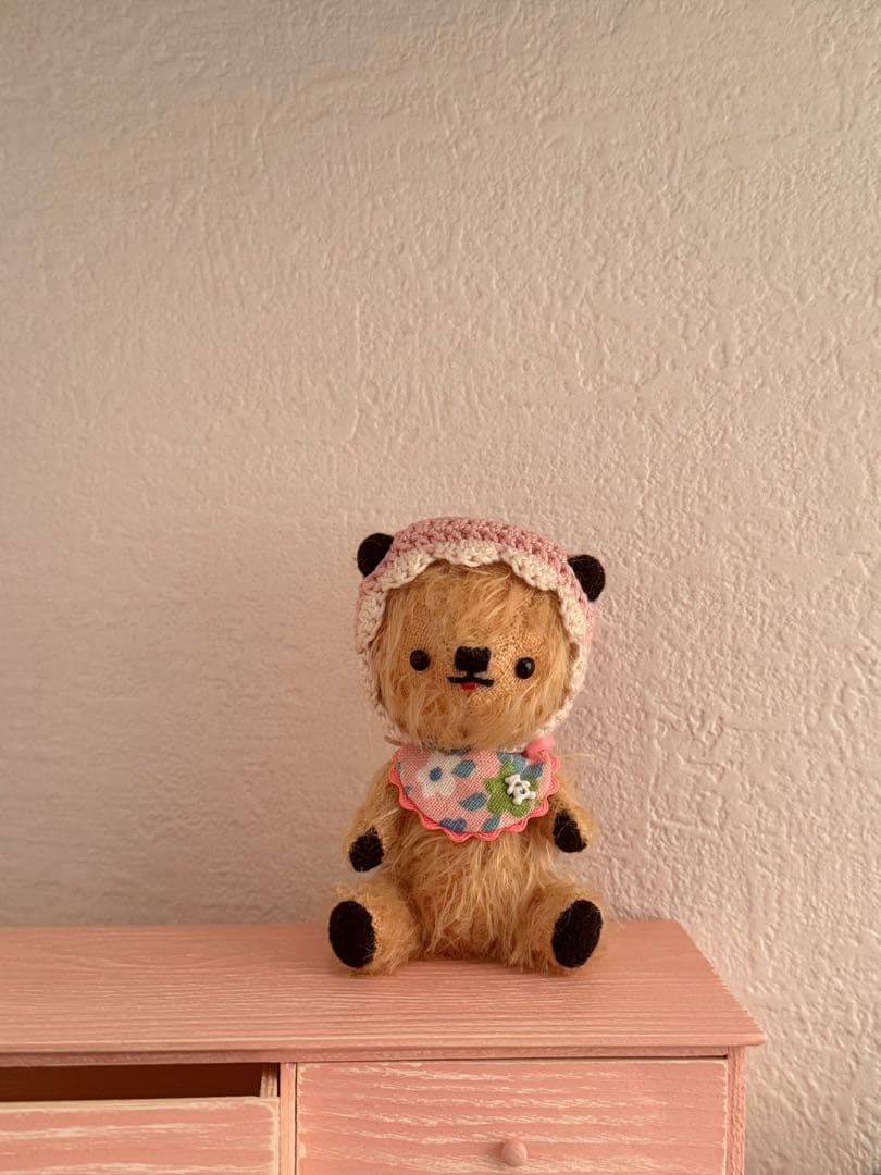 テディベア ミニチュア ハンドメイド 小さなぬいぐるみ 作家様 黒耳