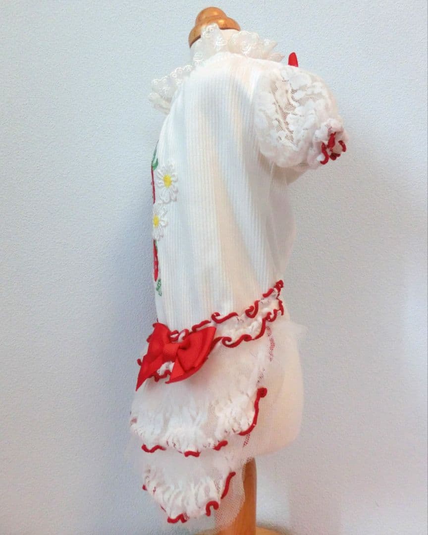 【希少】きゃんナナ いちごワンピース ホワイト Ｓサイズ