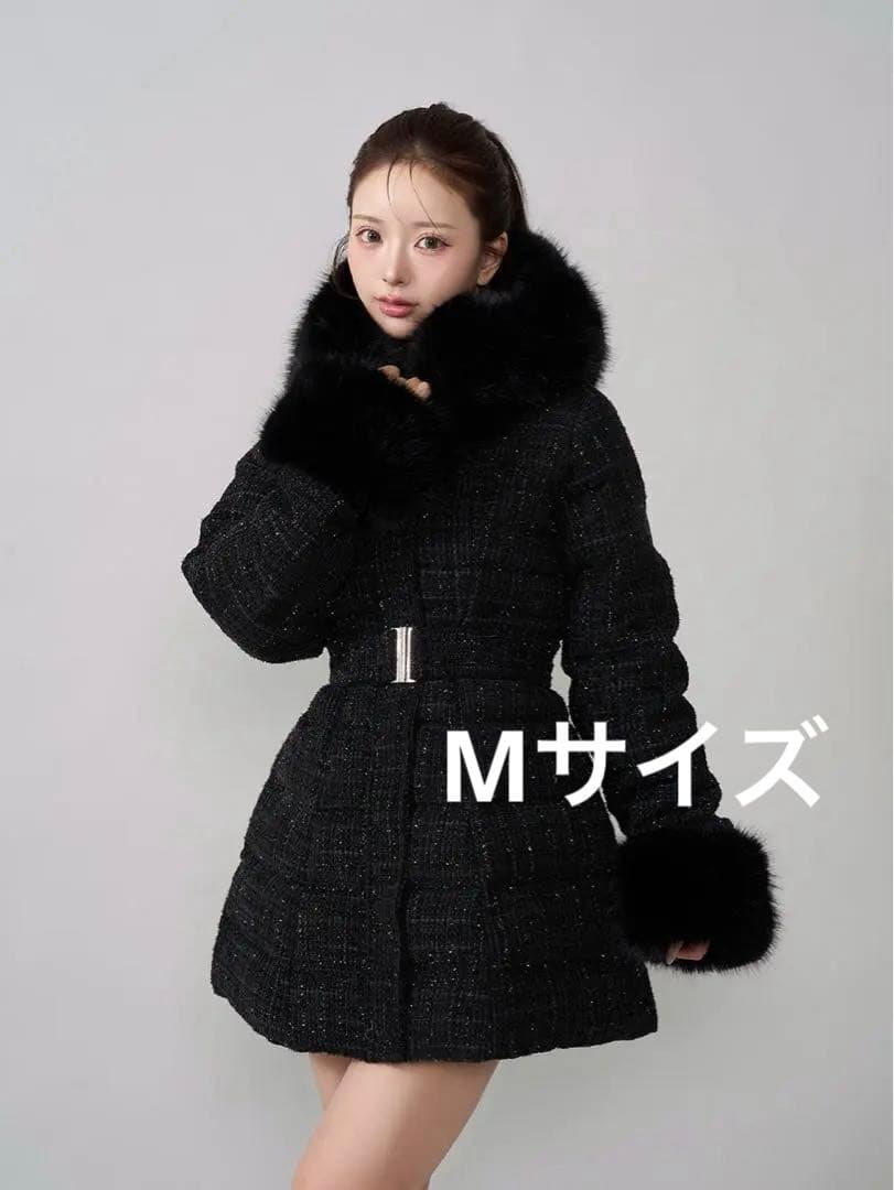 darich レディミディツイードダウンコート M