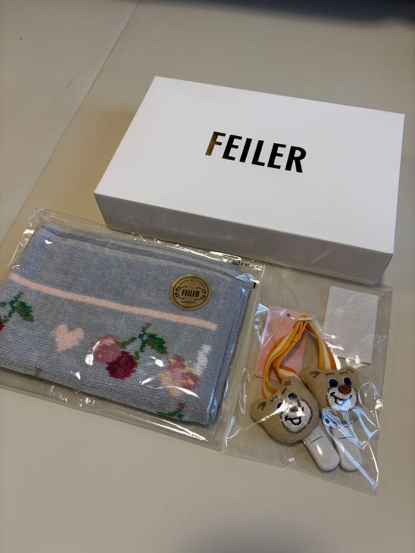 フェイラー キープスマイリングチェリー タオル オールドテディ スタイクリップ