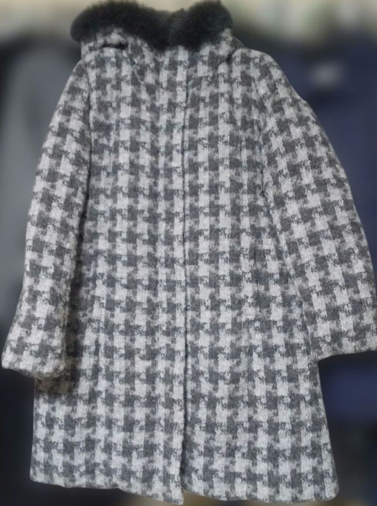 DAMAcollectionダウンロングコート フォックスファー付きフード新品