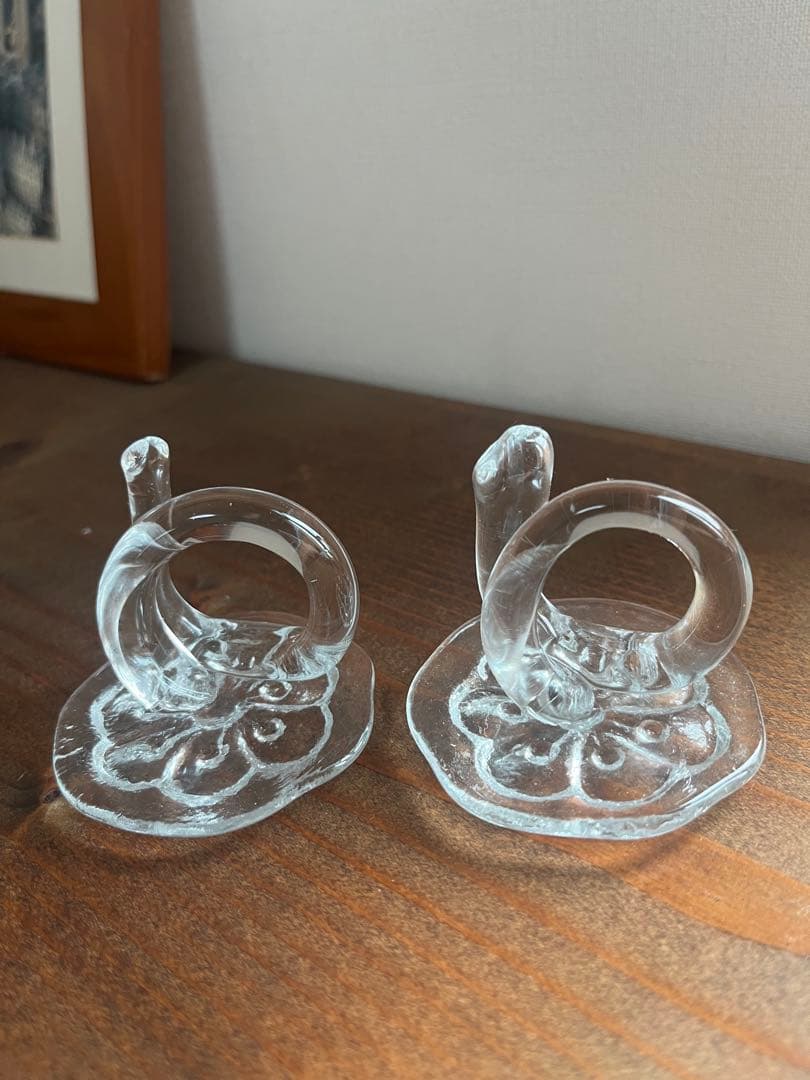 NUUTAJARVI ガラス製ナプキンリング 4個セット