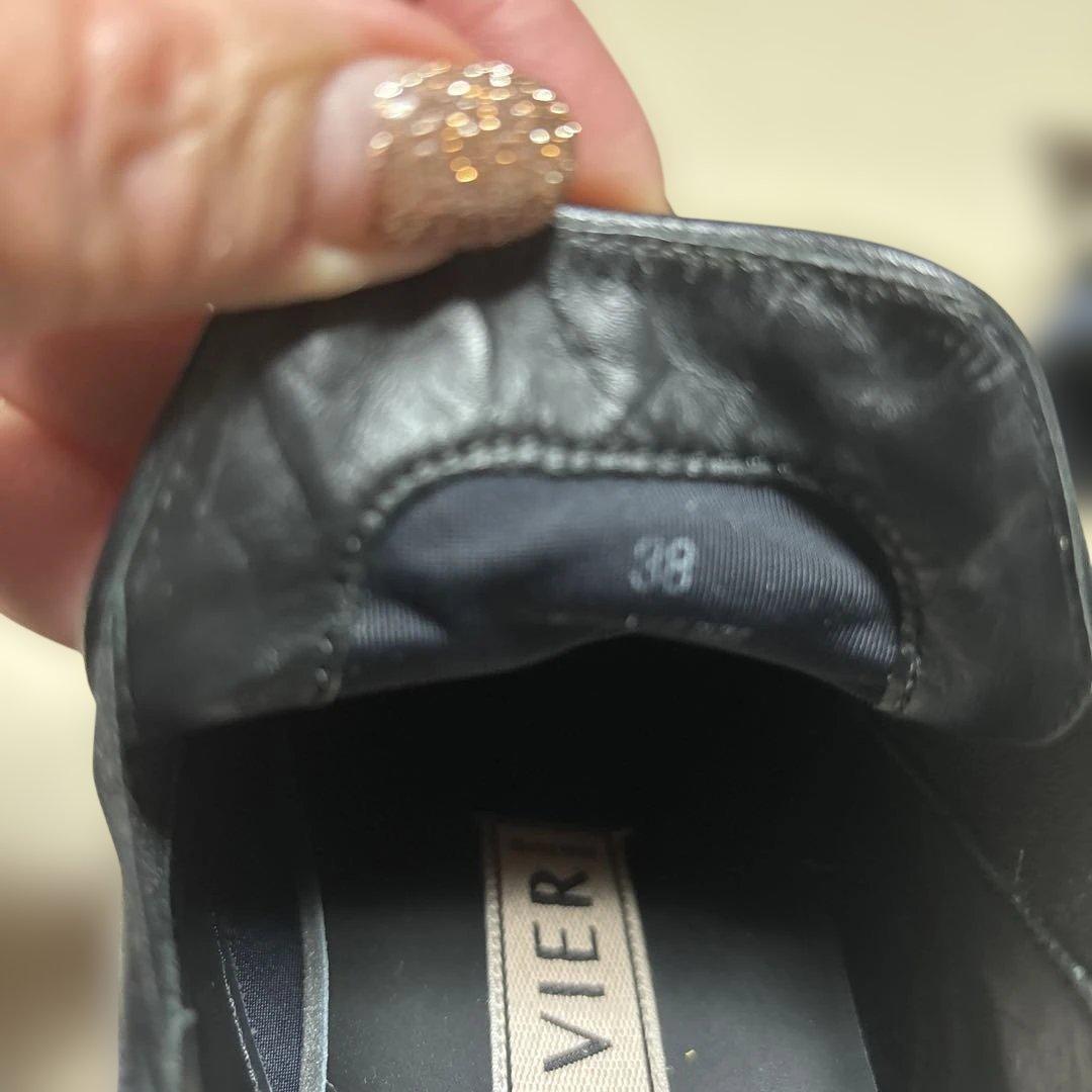 ROGER VIVIER ビジュー付きデニムネイビー スリッポンスニーカー