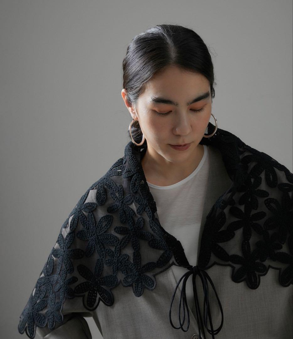 フラワーモールエンブロイダリーラップスカート