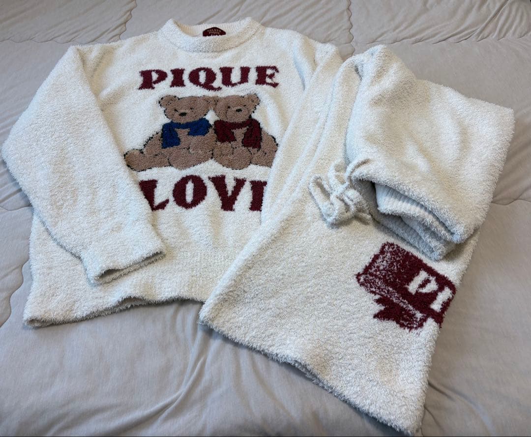 【ジェラート ピケ] HOLIDAY ベアジャガードプルオーバー ロングパンツ