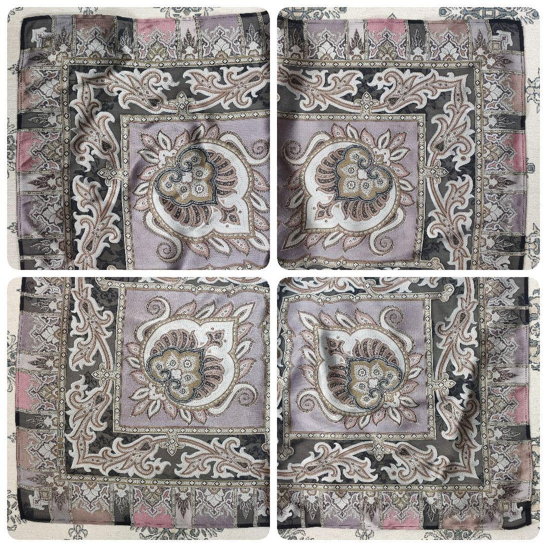 美品　ETRO　エトロ　スカーフ　130　ビスコース　シルク　リバーシブル