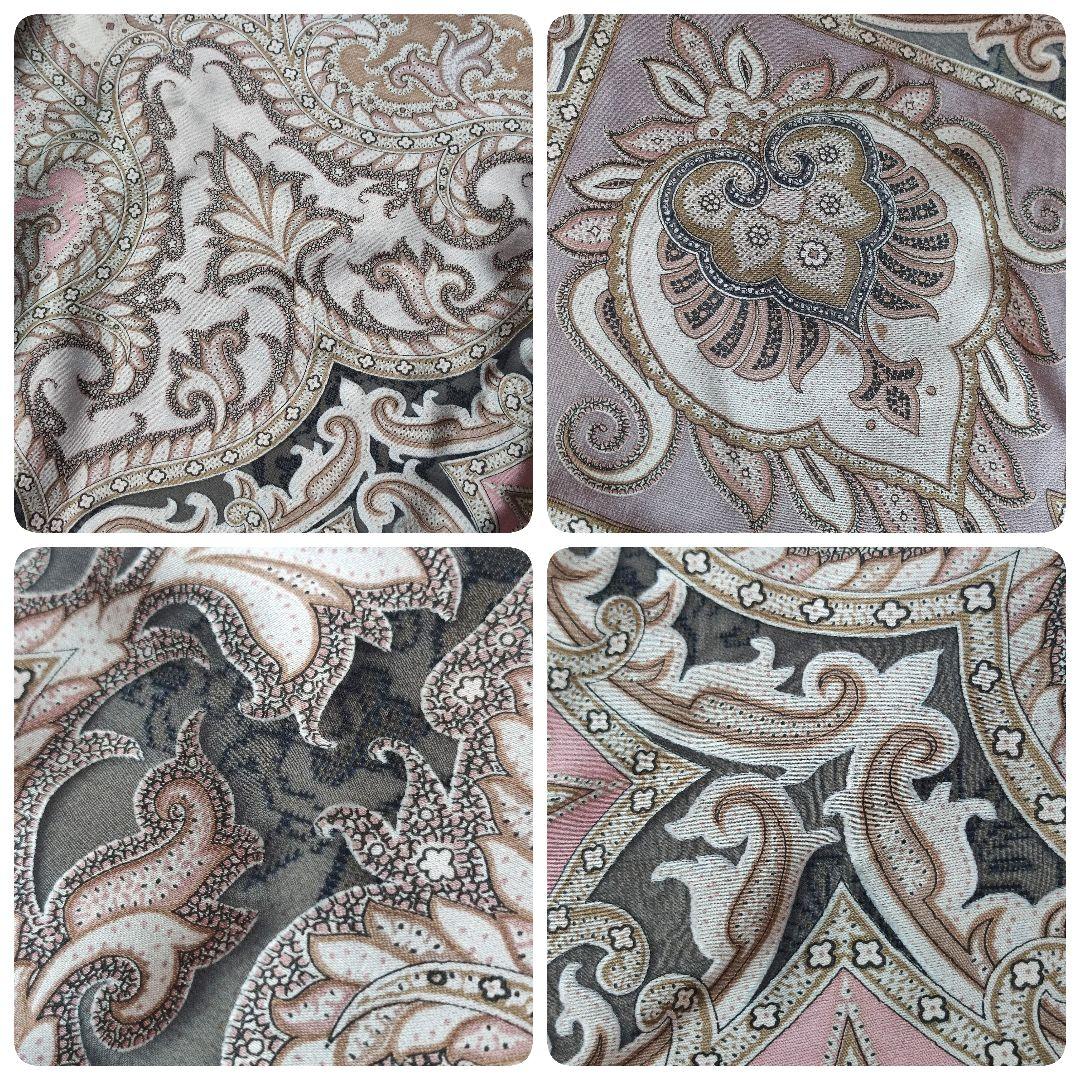 美品　ETRO　エトロ　スカーフ　130　ビスコース　シルク　リバーシブル