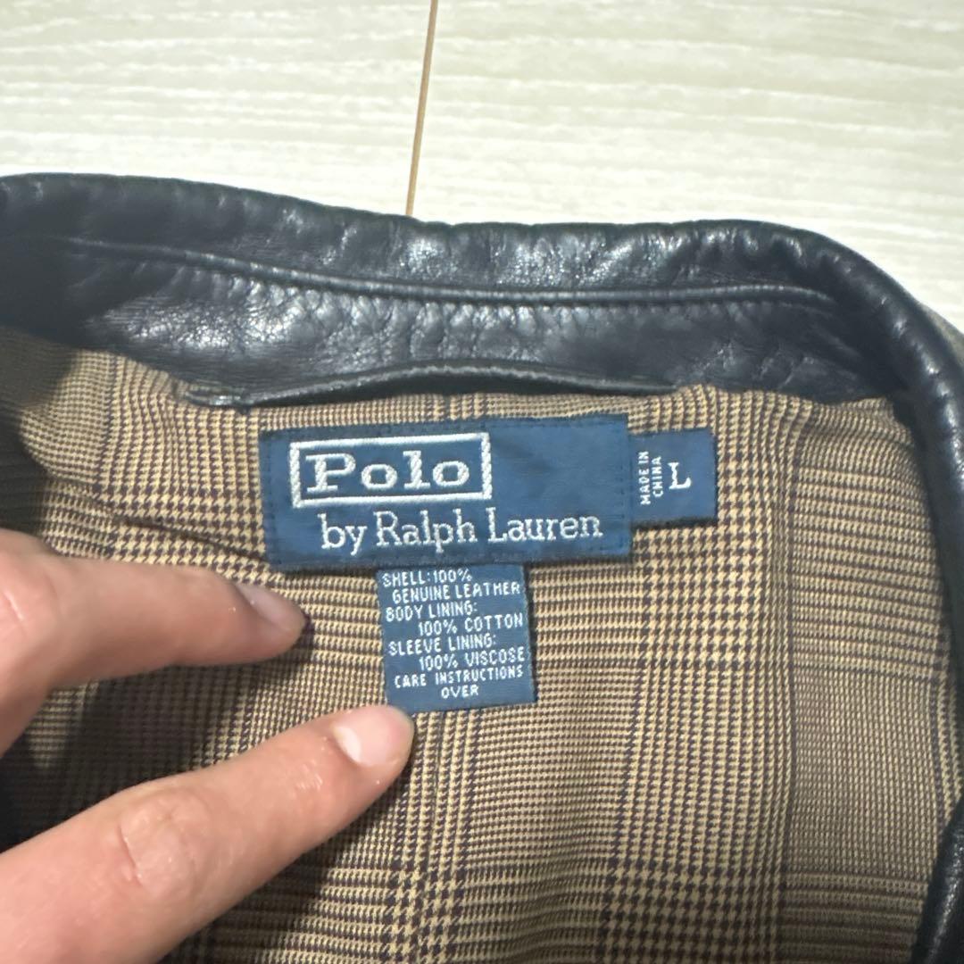 ラルフ　Ralph Lauren レザージャケット　ブラック　極美品
