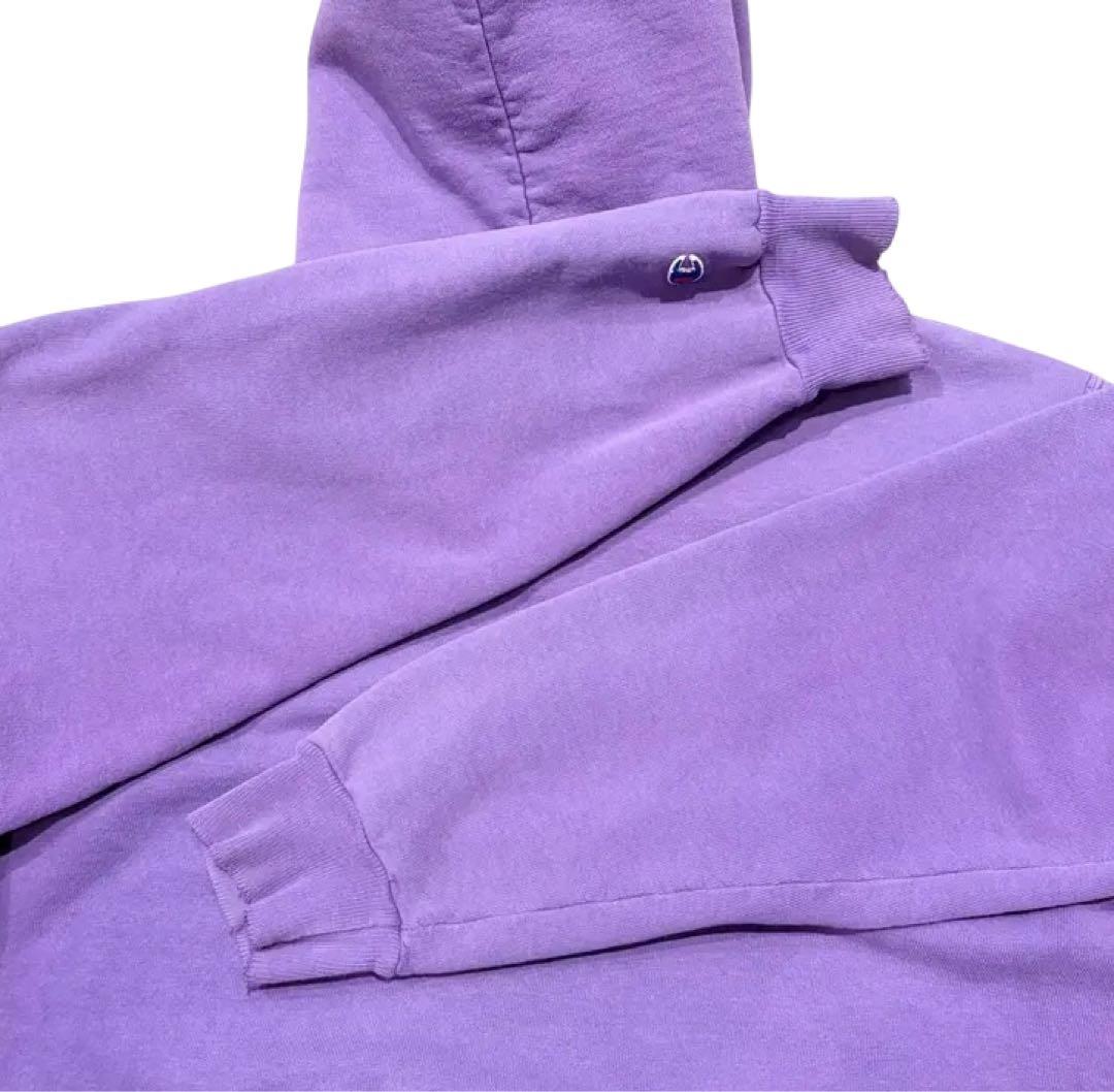 オールド 90s USA製 champion 前V スウェット フーディー 紫